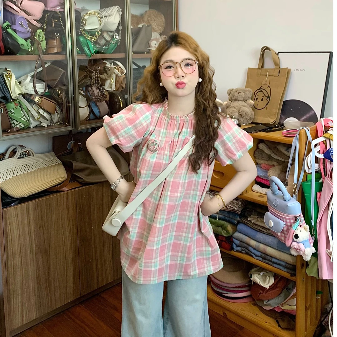 NiGee小个子 · 白茶清欢·法式甜美千金风超仙泡泡袖上衣#NG7963-1