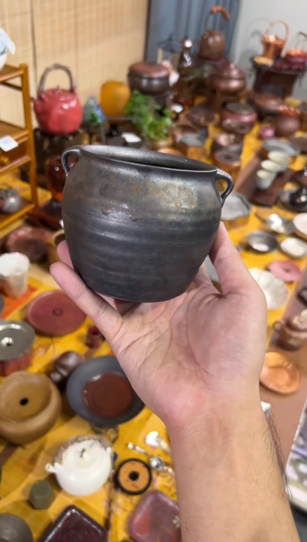 【闪购商品】灰念鎏金建水茶道配件茶道配件
