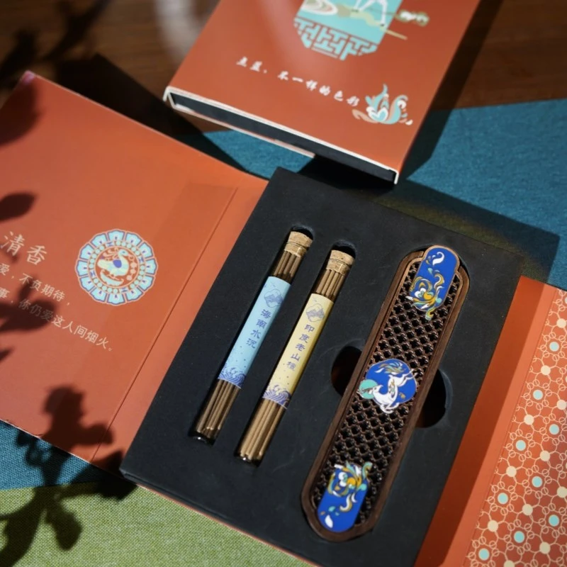 创意高端茶道手工香薰九色鹿线香香器礼盒茶桌香炉L380-4