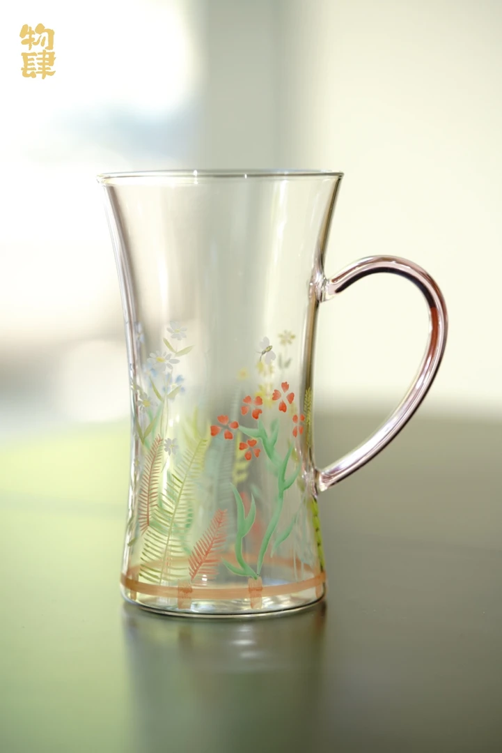 【物肆】手绘玻璃水杯,花园水杯-300ml