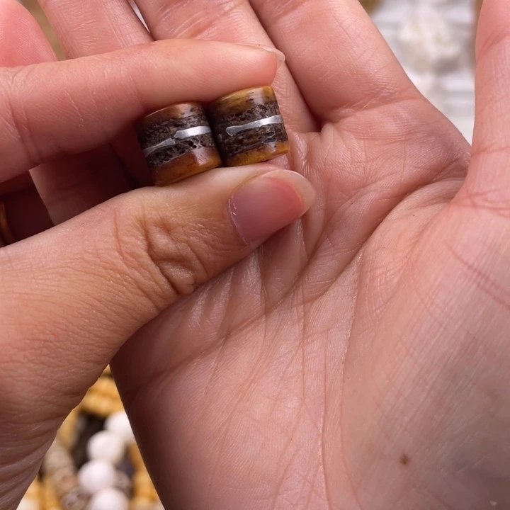 牛骨手串/手链牛骨腰珠12发一对