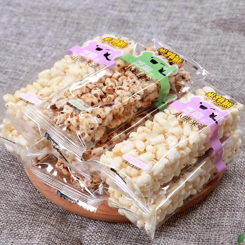 跳熊小熊米饼麦饼米通麦通芝麻红糖休闲膨化网红零食香脆散称笋0g