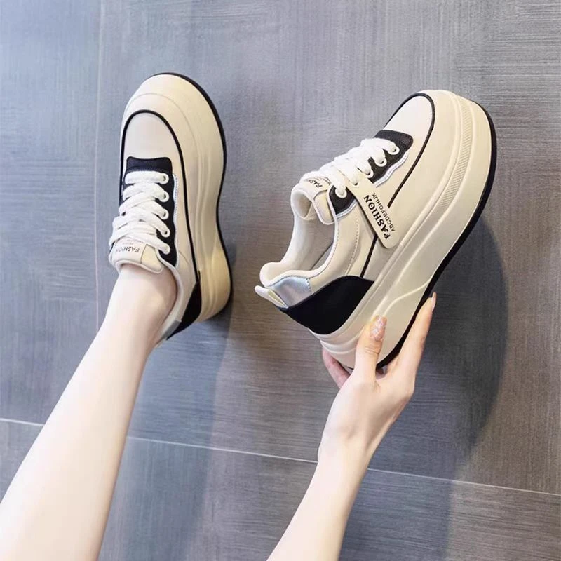 啄木鸟小个子厚底增高小白鞋女2025春秋新款百搭板鞋运动休闲鞋