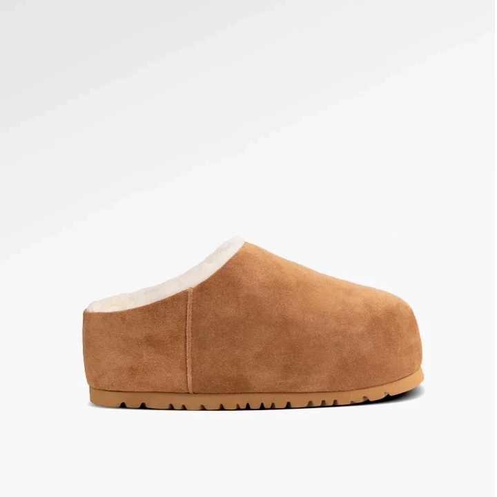 2024冬季新款毛毛鞋加绒保暖舒适勃肯半托鞋厚底懒人鞋GD-2S1206