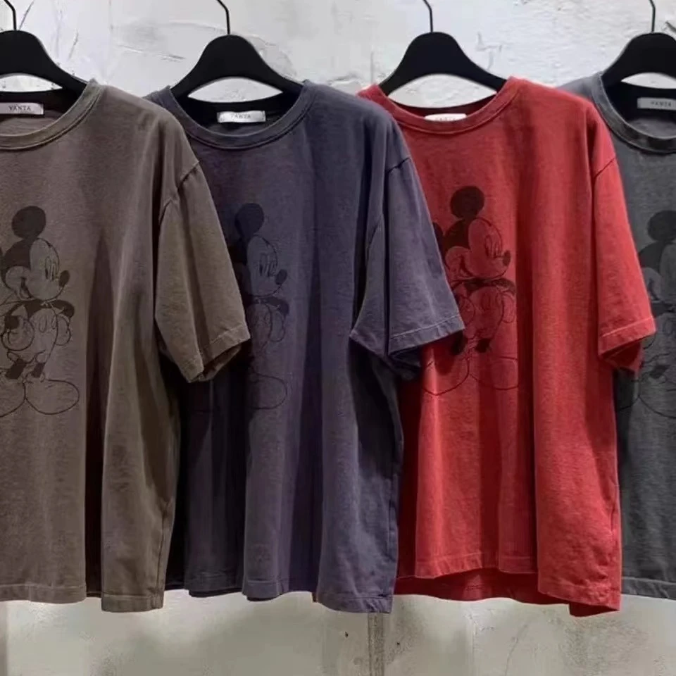 现~vanta韩国东大门代购女2024秋季洋气卡通米奇休闲百搭短袖T恤