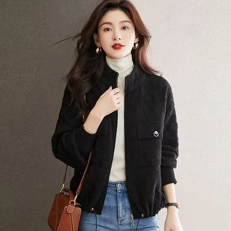 早春立领棒球服女装2024春季新款高级感小香风短款外套女春秋上衣