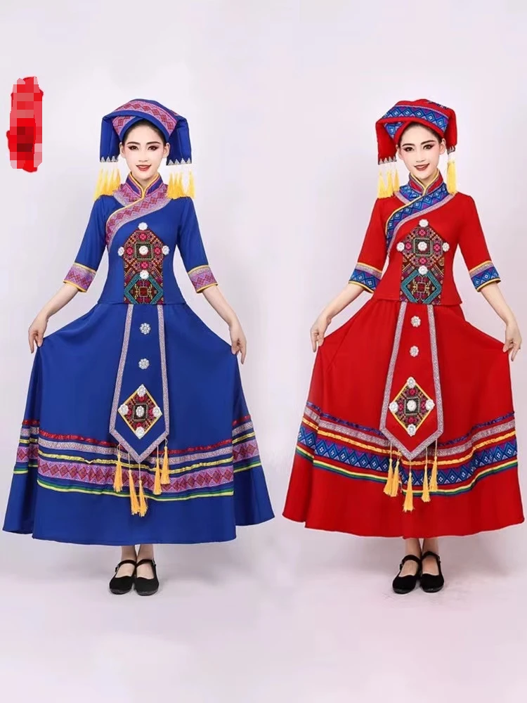 179袖套红色新款广西壮族民族服装女三月三少数民族节日盛装刺绣