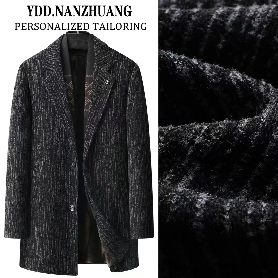 【凯旋男人】冬季新款商务休闲时尚男士潮流轻奢韩版中长款加厚外套