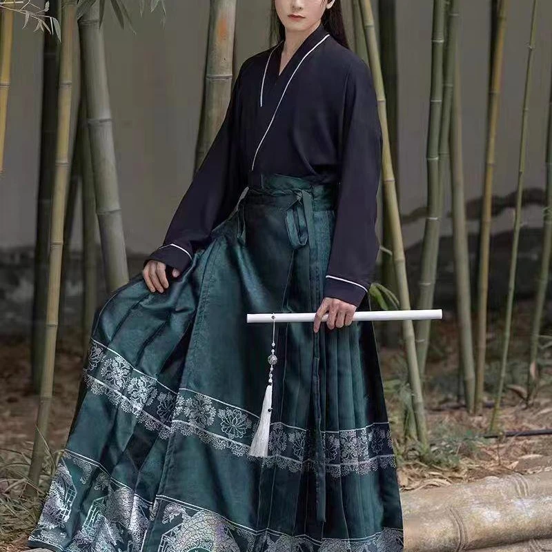 【风华古卫】白鹤听涛马面裙套B14508