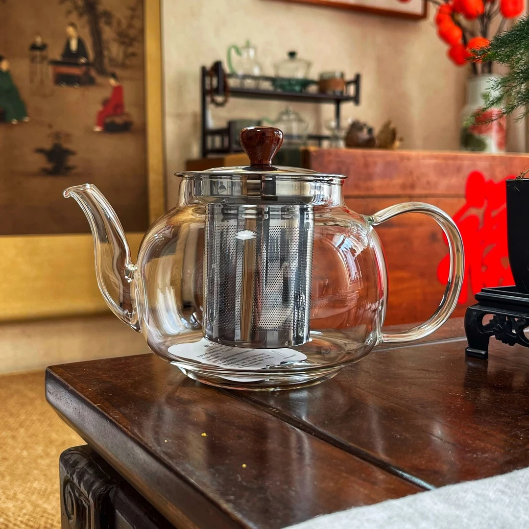 600毫升泡茶壶钢胆壶超细过滤三湾流嘴手工家用耐热泡壶加厚日式