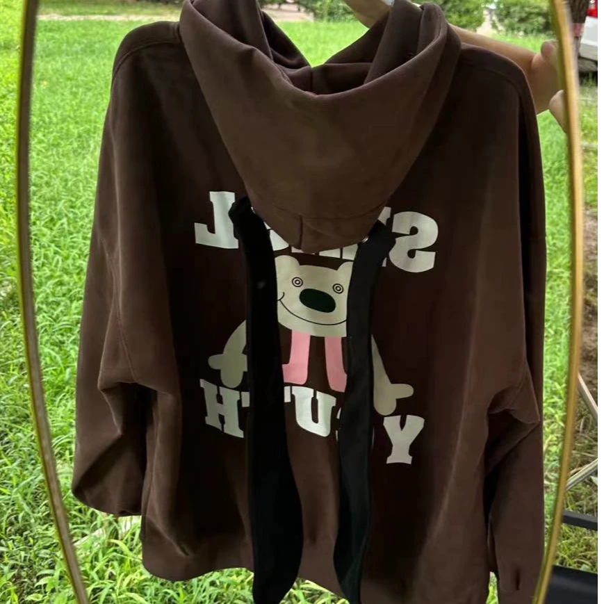 大耳狗连帽卫衣带帽宽松秋季韩版耳朵可拆卸