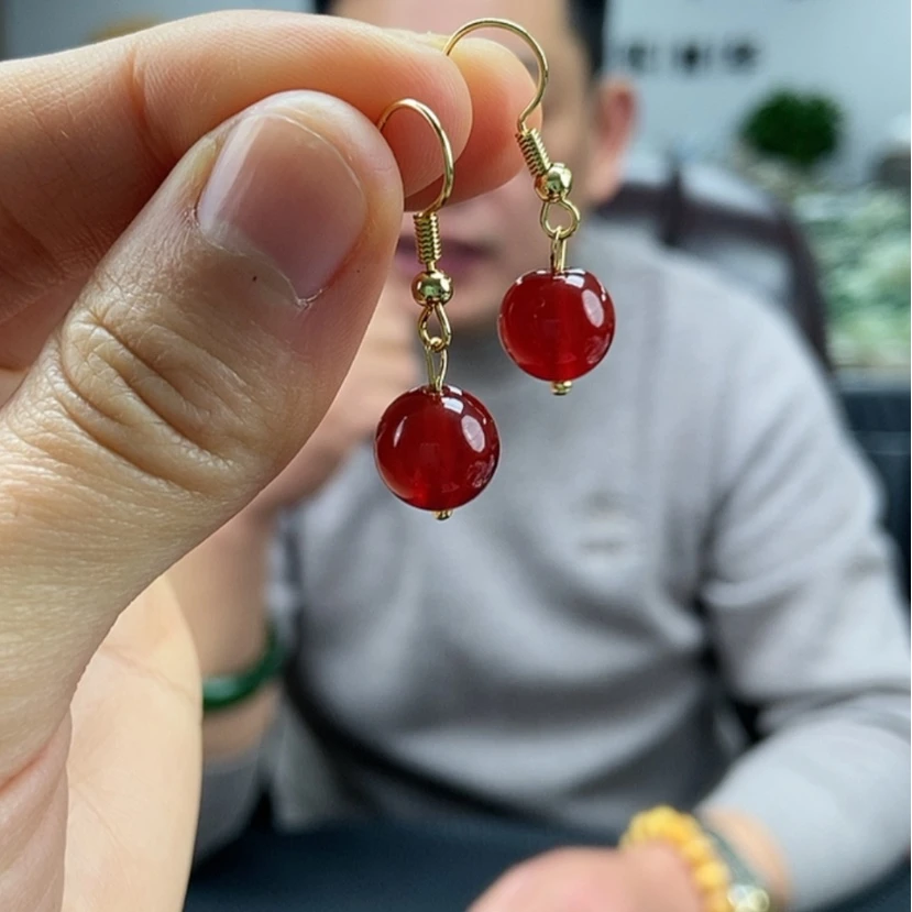 【闪购商品】玛瑙/玉髓耳饰颜色纹路多样性发货拍一发一未镶嵌