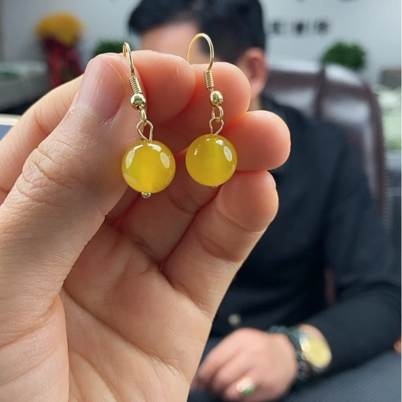 【闪购商品】玛瑙/玉髓耳饰颜色多样性发货拍一发一未镶嵌