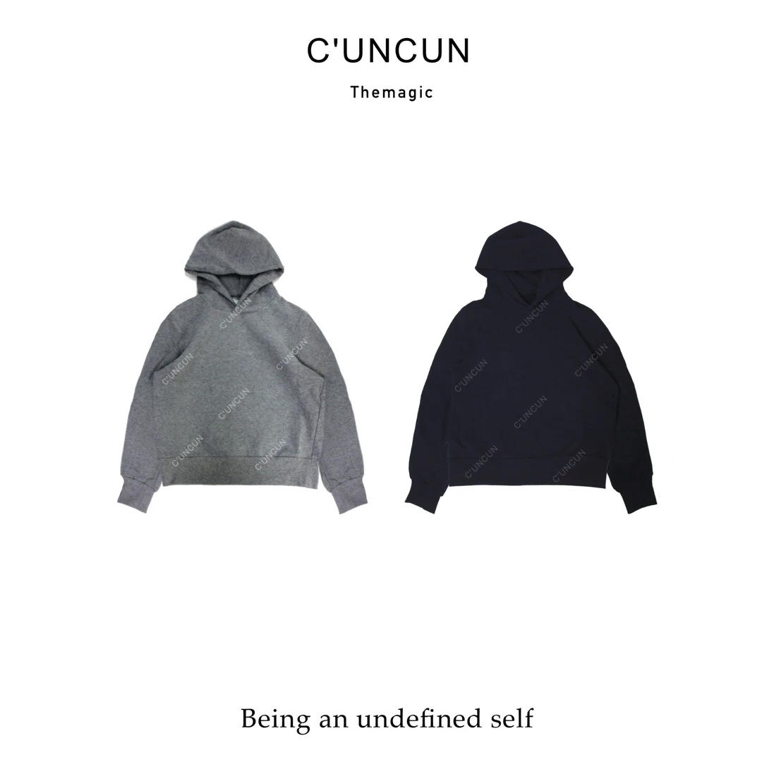 【村村CUNCUN】 经典极简连帽宽松显瘦百搭加绒卫衣