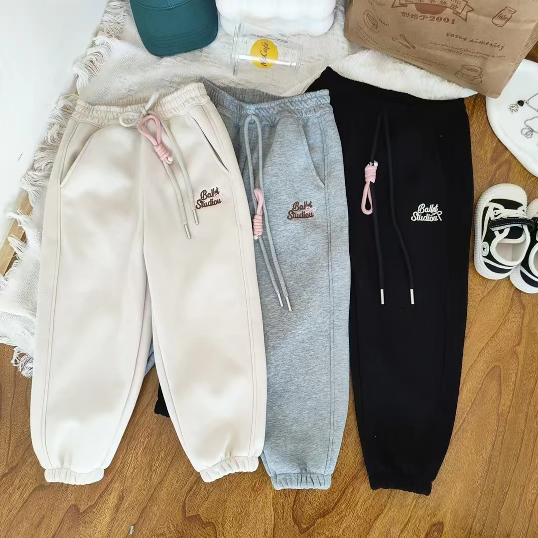 2024新款迪迪童装气质洋气休闲百搭秋冬加绒款潮流韩版儿童卫裤