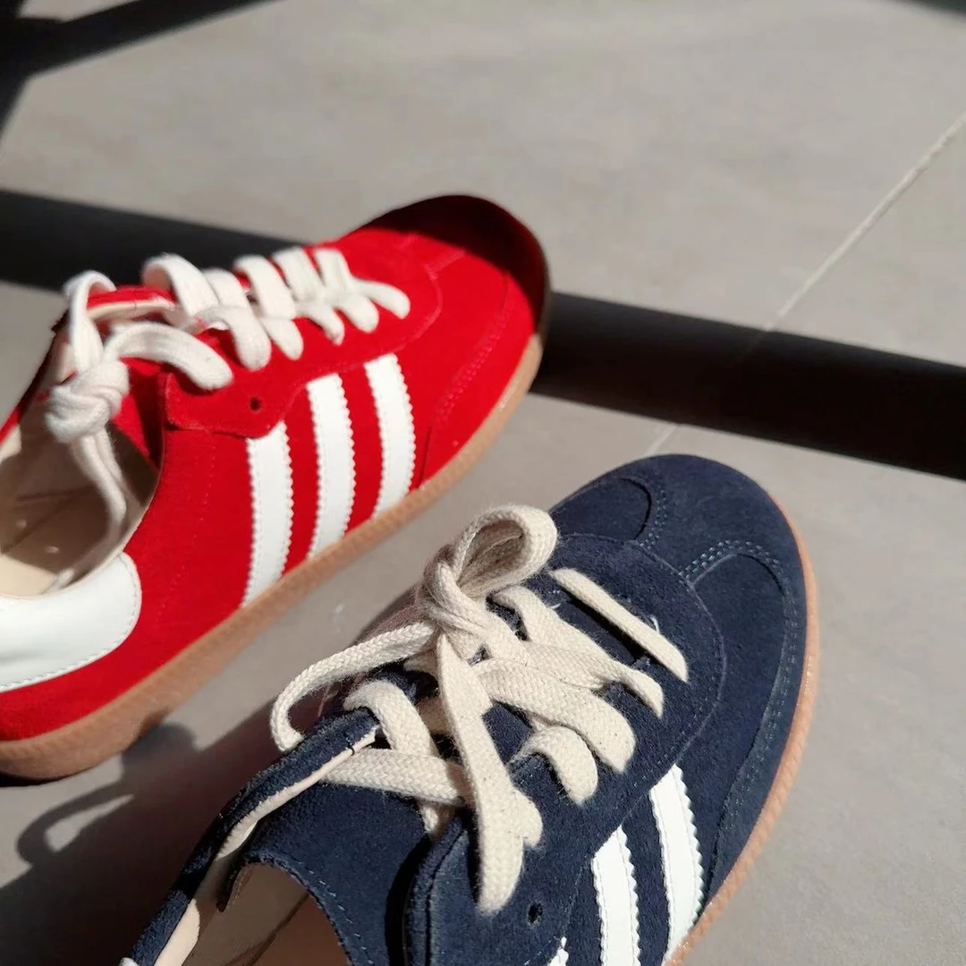 [24年秋]  复古反毛牛皮条纹德训鞋 A921