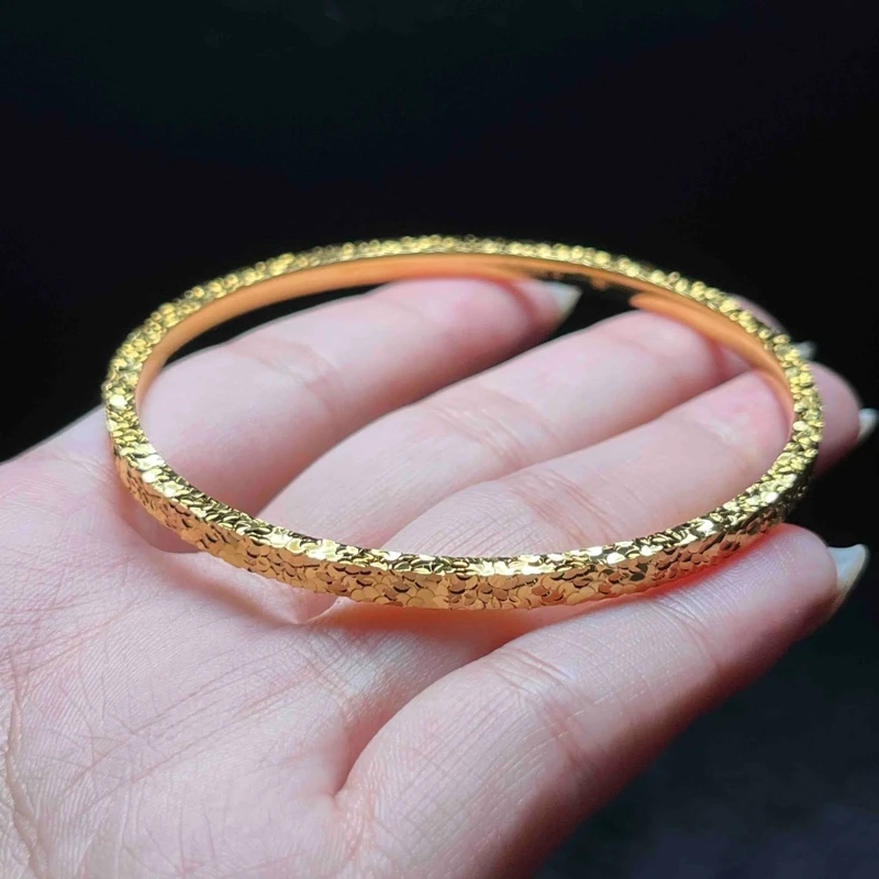 足银银制品 【小魏总返场福利】足银碎碎冰三面包手镯（3.5*2.5mm