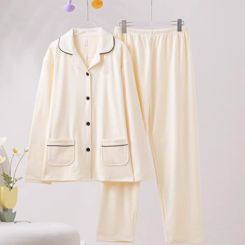 保暖睡衣女春秋冬季加绒加厚少女韩版德绒休闲ins风可外穿家居服