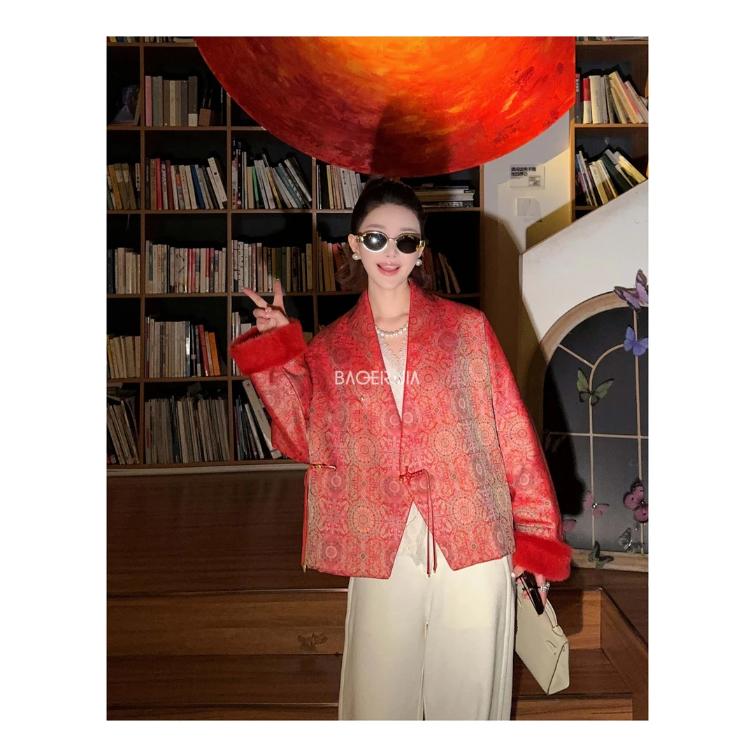 17-【上久楷宋锦】宝儿家含幂BA105724411秋冬国风非遗桑蚕丝外套