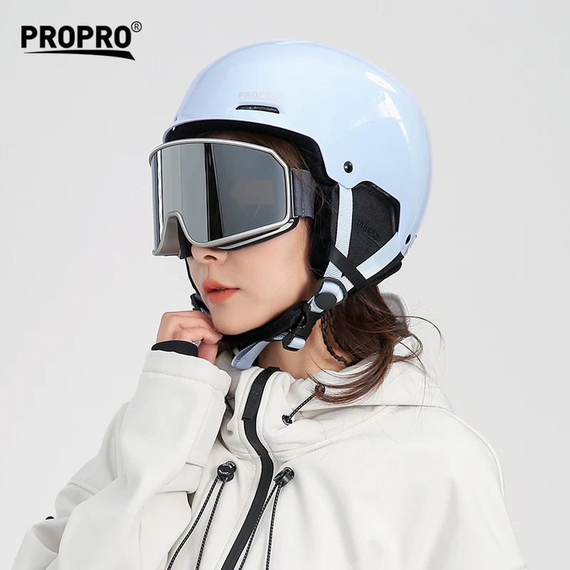 propro滑雪头盔+滑雪镜2件套装 滑雪装备男女时尚保暖透气舒适