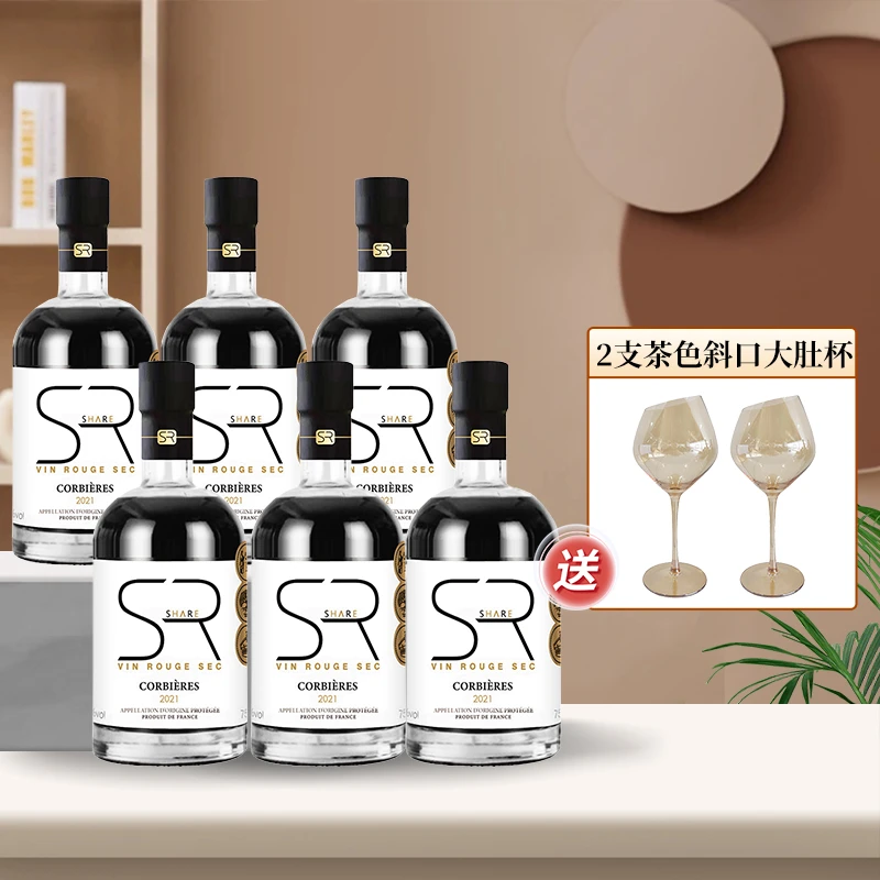 法国进口玺尔Share干红葡萄酒15%vol 750ml