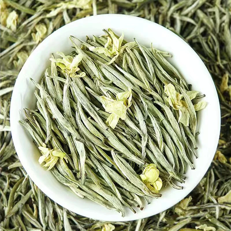 正宗新鲜茉莉花茶明前新茶全芽尖茉莉银针礼盒装传统工艺