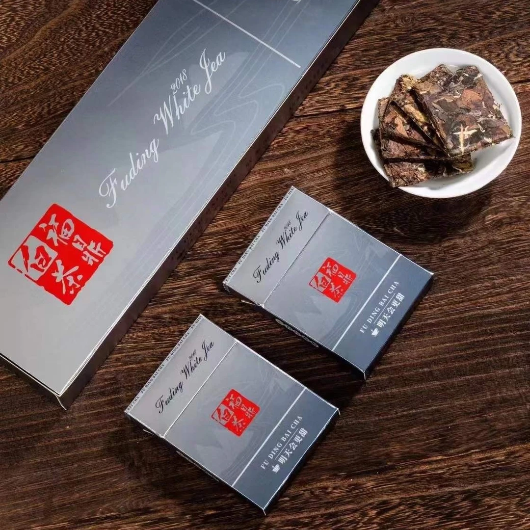 火山灰福鼎白茶2018年紧压寿眉小方片一条春季匠心好茶送礼自然