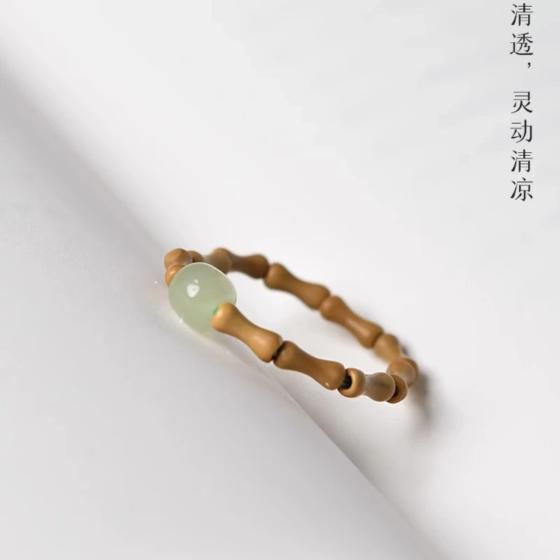 女小众设计竹节子素圈国风古风（赠品）气质