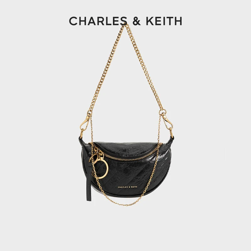 CHARLES & KEITH【琥珀风】欧若风多背法链条单肩胸包80151325