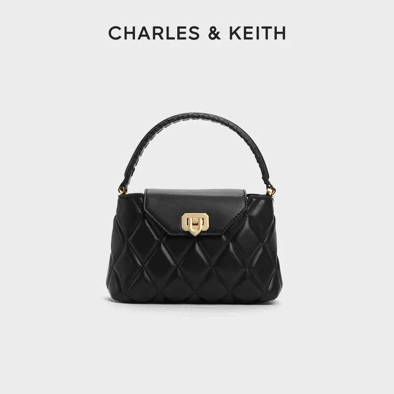 CHARLES&KEITH送人礼物经典凯莉包菱格小香链条包【原】50782379