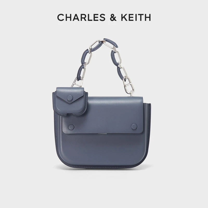 CHARLES&KEITH女士时尚简约百搭耳机包饰单肩小方包CK2-51210004