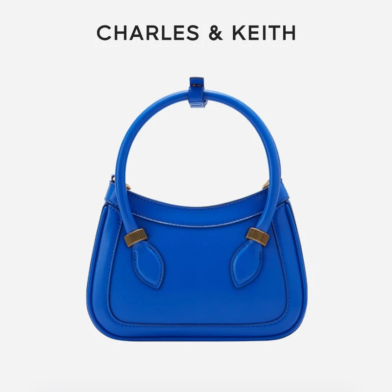 CHARLES & KEITH女士时尚拉链式手提单肩斜挎包蓝色【原】30270989