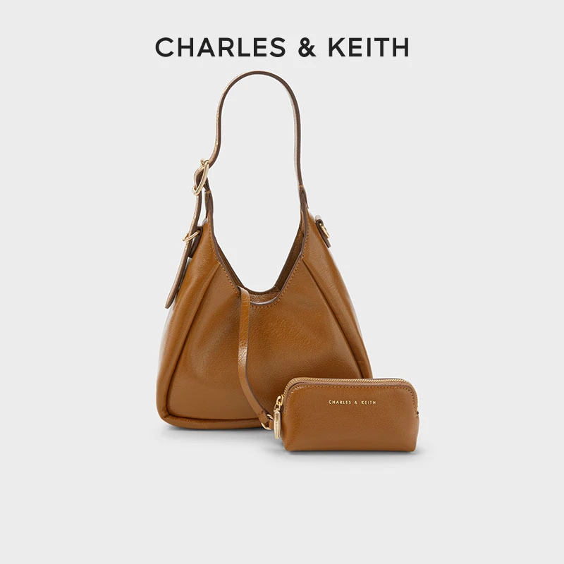 CHARLES & KEITH时尚柔软手提斜挎包Hobo腋下包女CK2-40271215