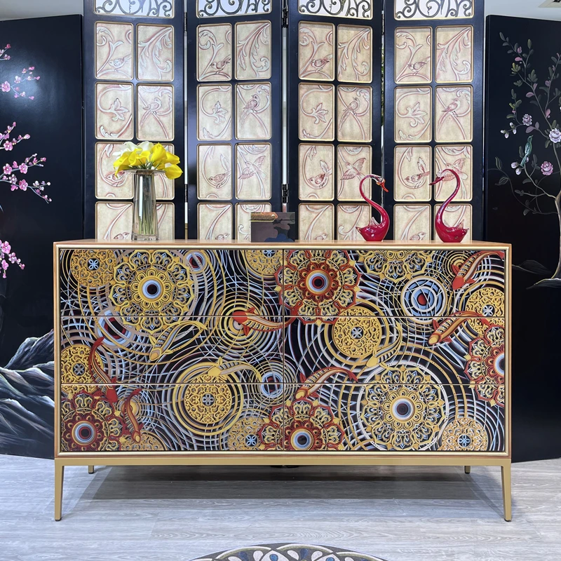 范思哲联名款六斗柜实木抽屉式卧室储物收纳柜子客厅装饰轻奢斗柜