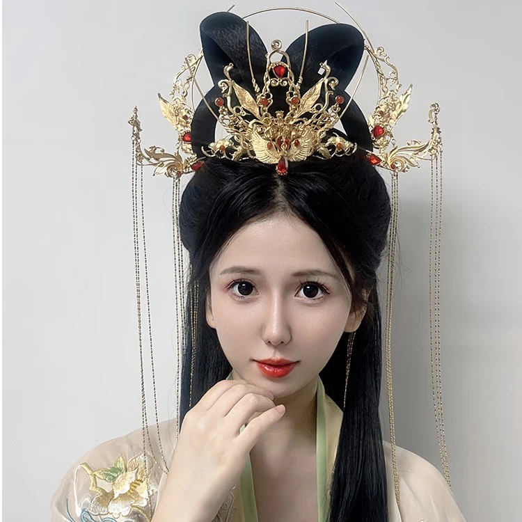 古装原创古风汉服夏日仙侠风发冠圣母簪子夹子额饰耳饰百搭发饰