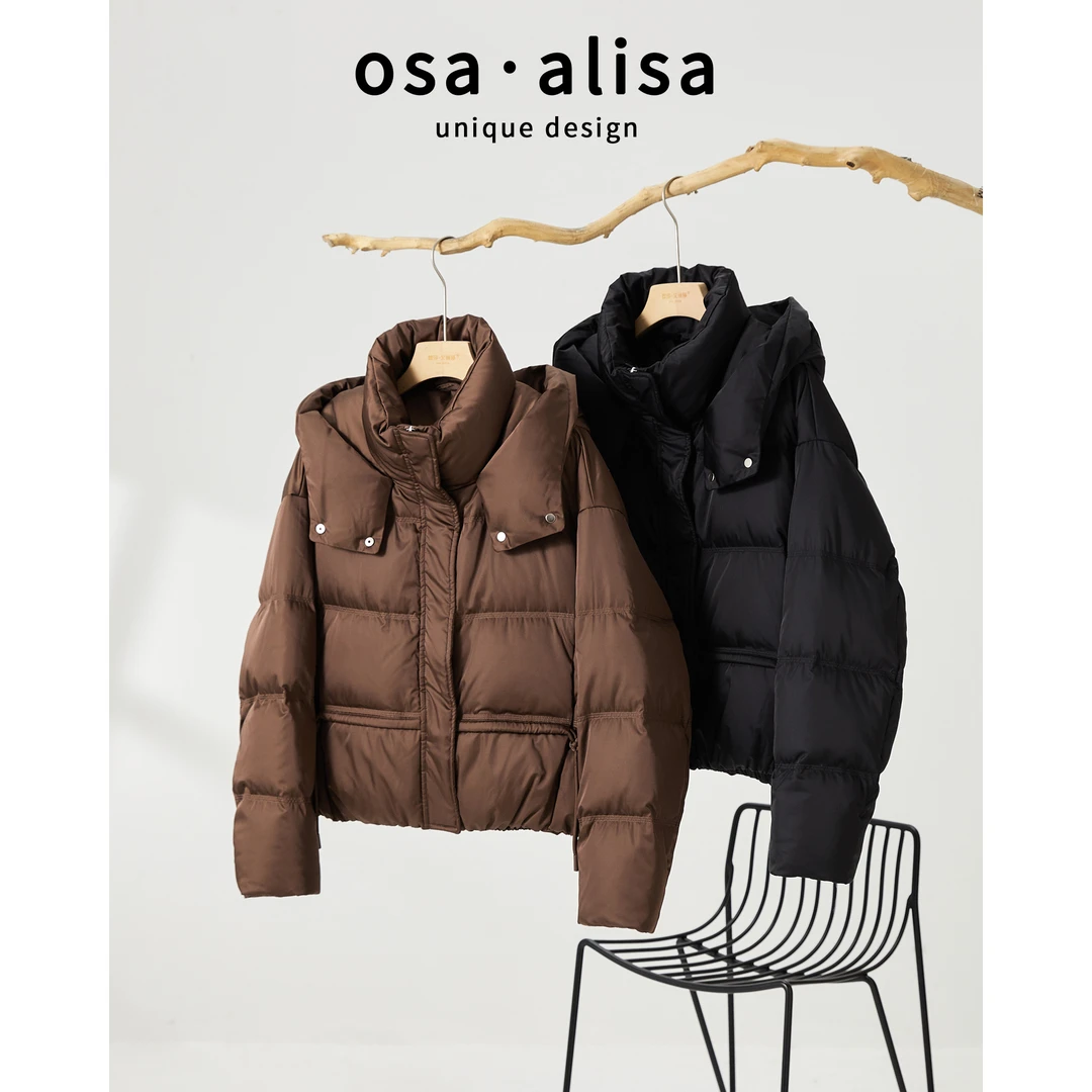 *冬季女士桑蚕丝混纺面料羽绒服11882