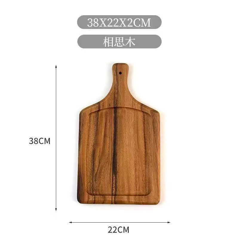【宠粉福利】披萨盘面包板相思木切水果盘牛排板西餐烘培盘长方形