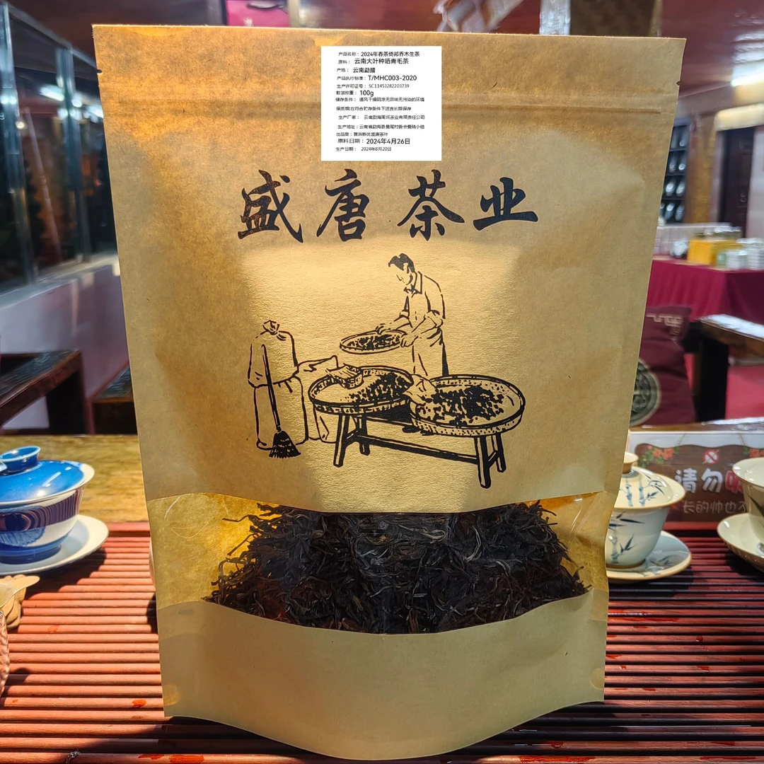 周氏茶业2024年春茶云南普洱茶六大古茶山之一倚邦山乔木散茶生茶