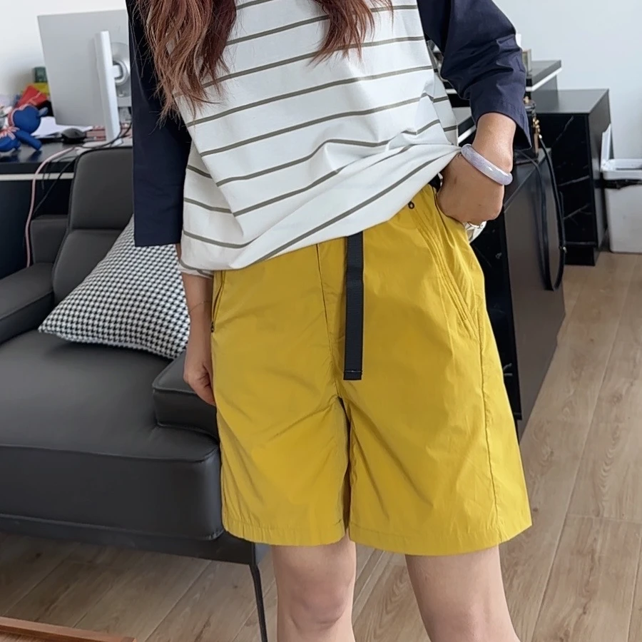 no退no换【圆圈】夏季新款女士休闲时尚运动简约素色短裤G06-1024