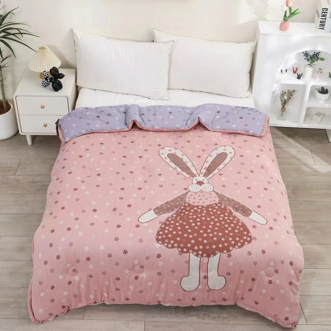 【开心兔】150*200cm单人大豆蛋白棉单人被全棉冬被