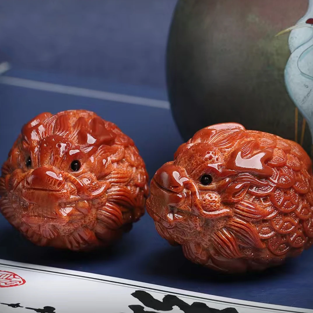 单颗巴西大核金钱龙龟一颗手把件进口橄榄核雕男文玩手球单颗单籽
