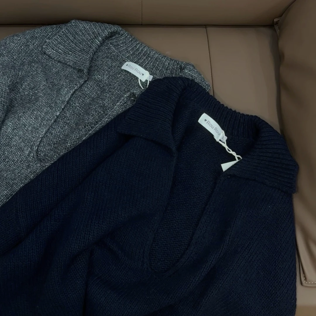 2188【自由假日】慵懒风小众宽松休闲套头针织毛衣