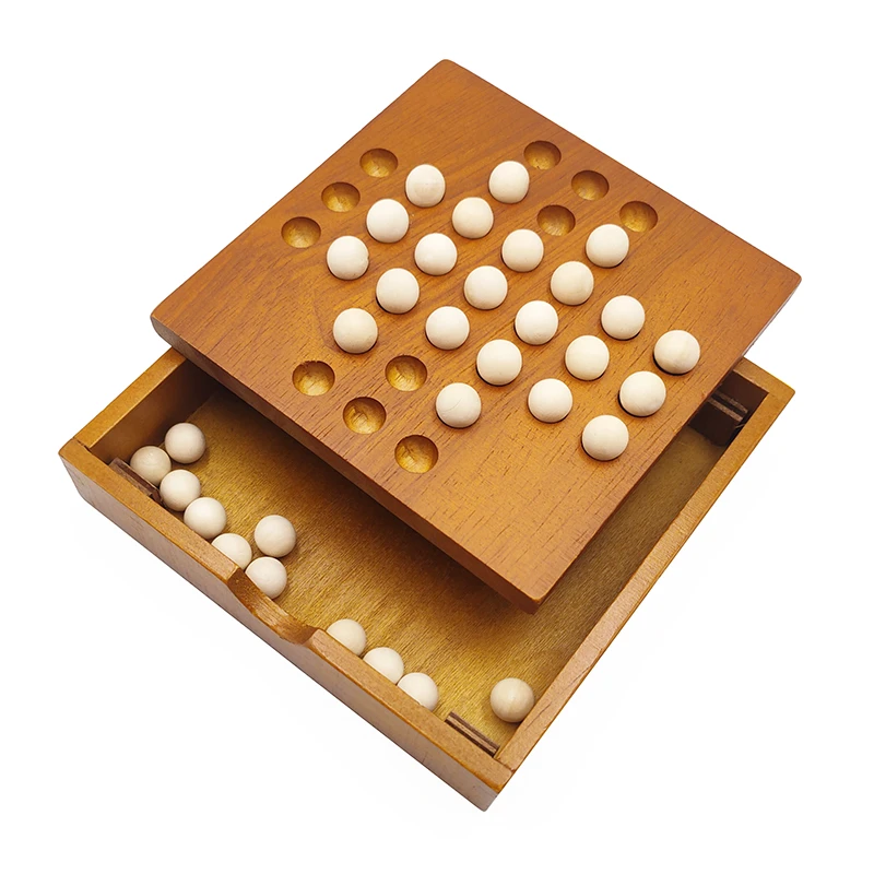 单人棋益智玩具贵族棋孔明棋古典单身贵族棋木制
