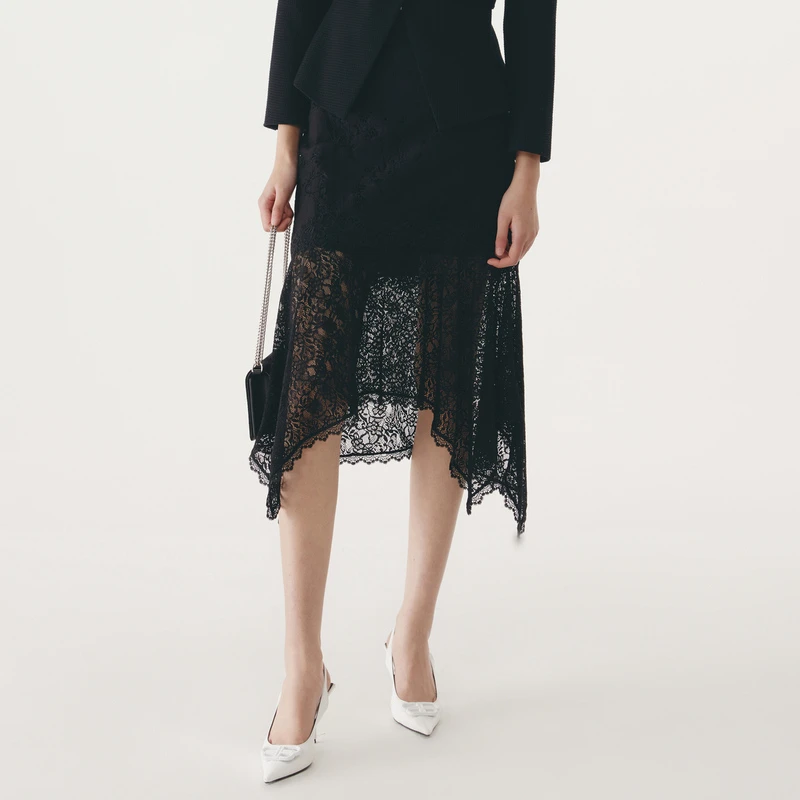 【雅姐福利】HPLY荷比俪不对称修身鱼尾裙半身裙HMC34700396