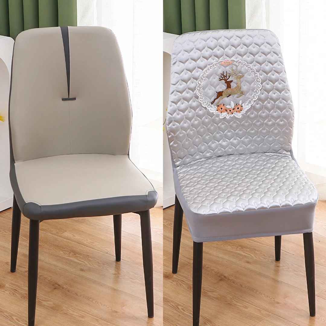 全包家用弧形靠背椅子套罩弹力万能椅套罩北欧轻奢餐椅套凳子套罩