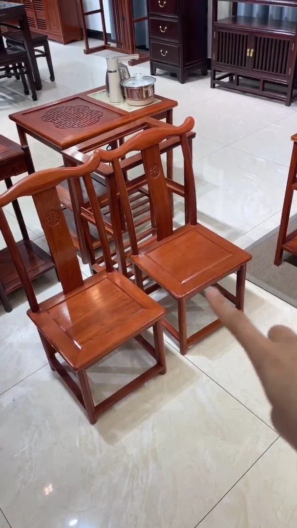 【闪购商品】花梨木类成套家具花梨木官帽椅买一送一