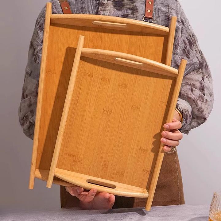 竹制商用餐盘竹子托盘长方形垫纸吸油纸烧烤饺子盘泡茶茶盘