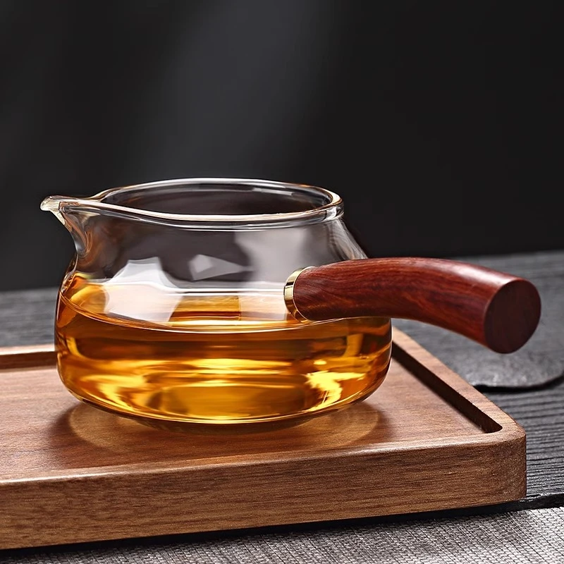 高档木泡茶杯围炉煮茶杯烫酒杯侧手工公道杯公道杯玻璃杯高档奢华