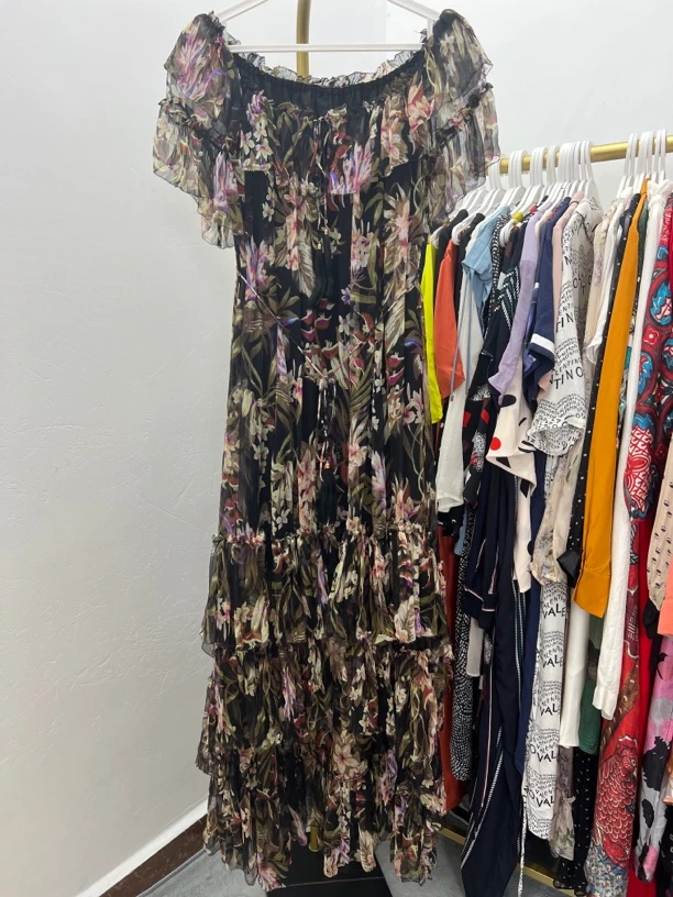 悦彩真丝桑蚕丝香云纱连衣裙