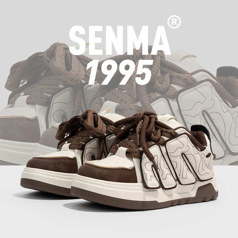SENMA/森马女鞋新款ins春秋厚底休闲情侣板鞋小众面包鞋潮运动鞋